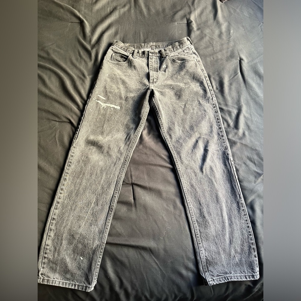 Relaxed Fit Bleached Denim Jeans